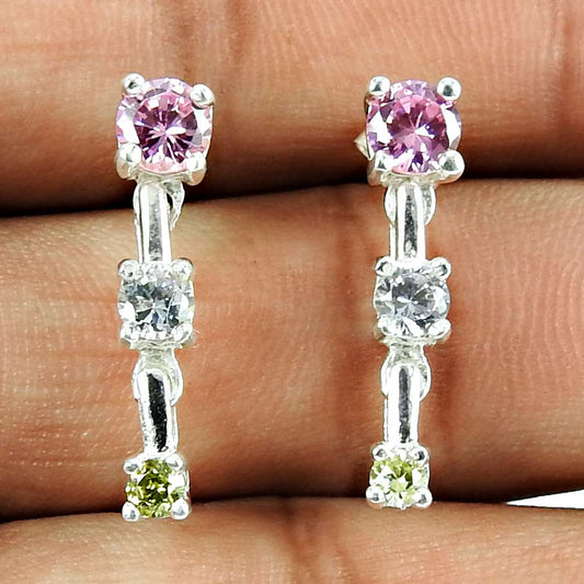 Designer CZ Earrings Sterling Silver Jewellery