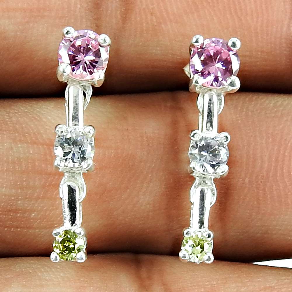 Superhuman CZ Earrings 925 Silver Jewellery