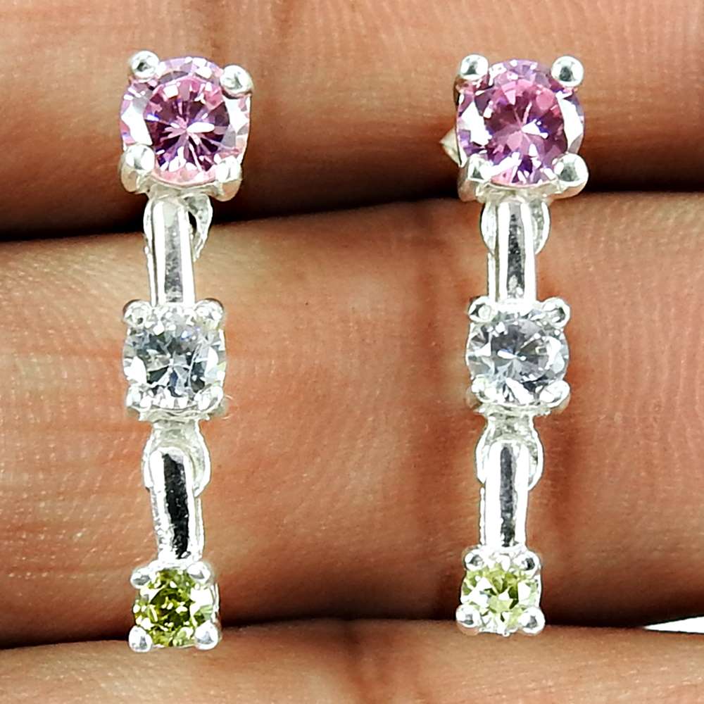Daily Wear CZ Earrings Sterling Silver Fashion Jewellery