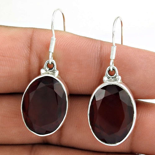 925 Sterling Silver Jewellery Fashion Glass Gemstone Earrings
