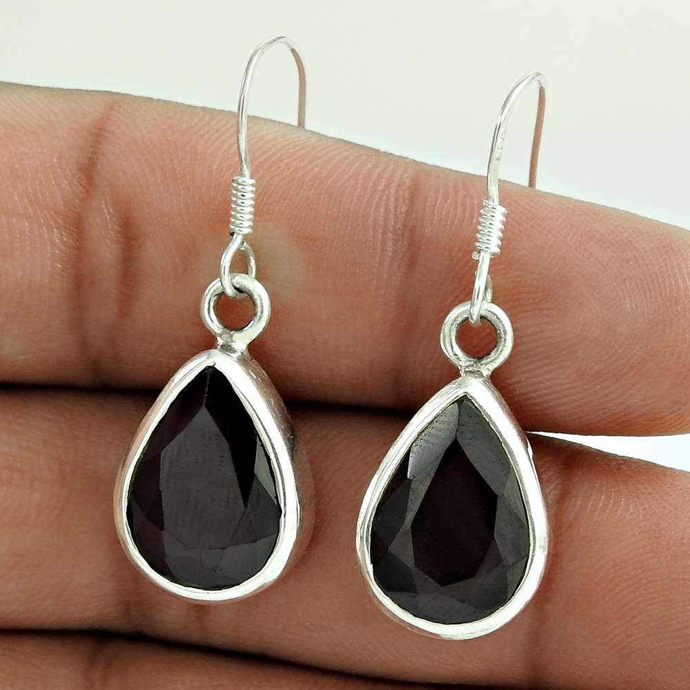Sterling Silver Fashion Jewellery Fashion Garnet Gemstone Earrings