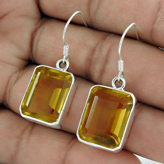 Sterling Silver Fashion Jewellery Ethnic Glass Gemstone Earrings