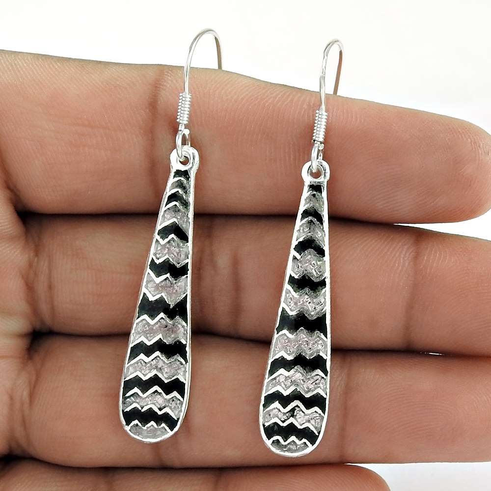 lovable Inlay 925 Sterling Silver Earrings Al por mayor
