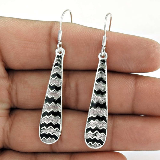 lovable Inlay 925 Sterling Silver Earrings Al por mayor
