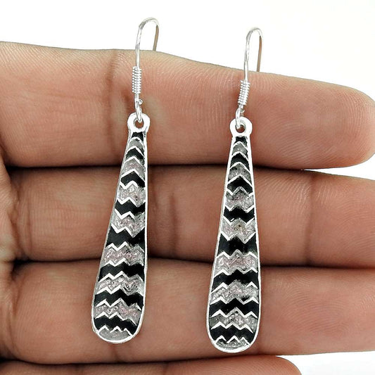 Pleasant Inlay 925 Sterling Silver Earrings Mayorista