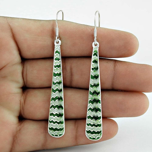 Artisan Inlay 925 Sterling Silver Earrings Fabricante