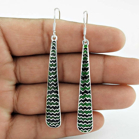 Pleasing Inlay 925 Sterling Silver Earrings Hersteller