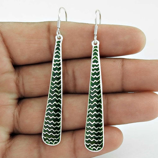 Plushy Inlay 925 Sterling Silver Earrings Wholesale