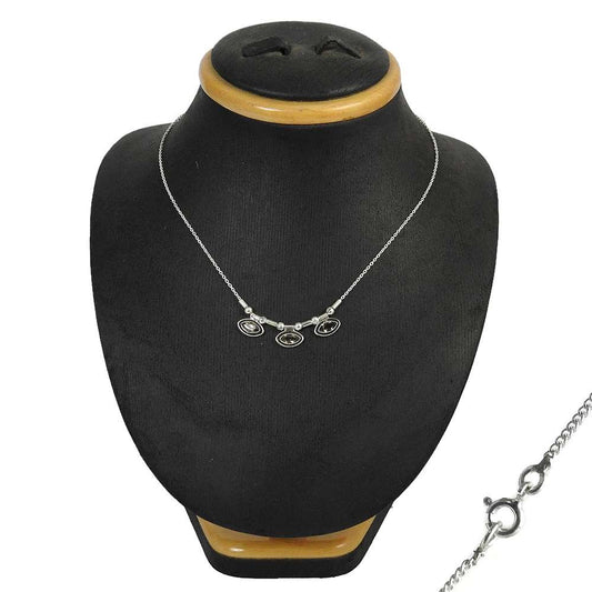 Gift For Her Natural Smoky Quartz Cluster Bohemian Necklace 925 Silver I1