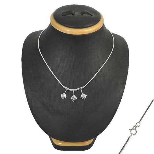 Gift For Women Cluster Ethnic Necklace 925 Silver Natural Crystal Gemstone S38