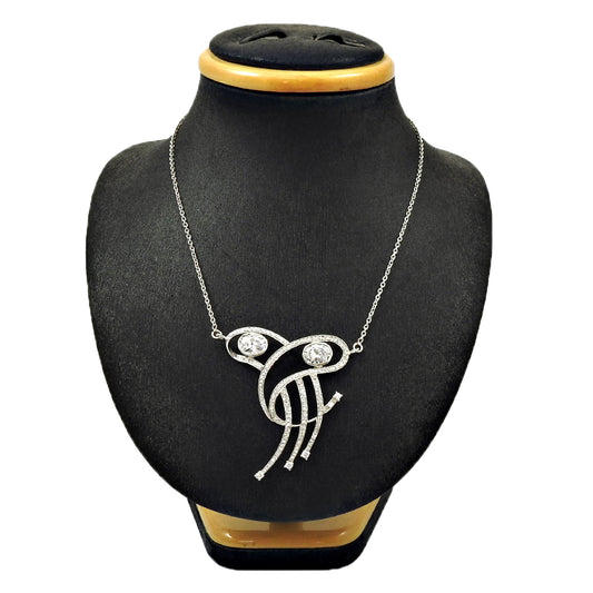 Natural Cubic Zirconia Gemstone 925 Silver Christmas Gift Necklace For Women P5