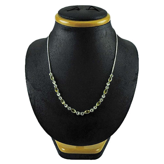 Natural Citrine Gemstone Cluster Tribal Necklace 925 Silver For Girls X1