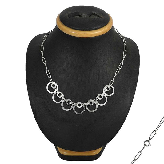 Artisan 925 Solid Sterling Silver Jewelry Cluster Tribal Necklace Z1