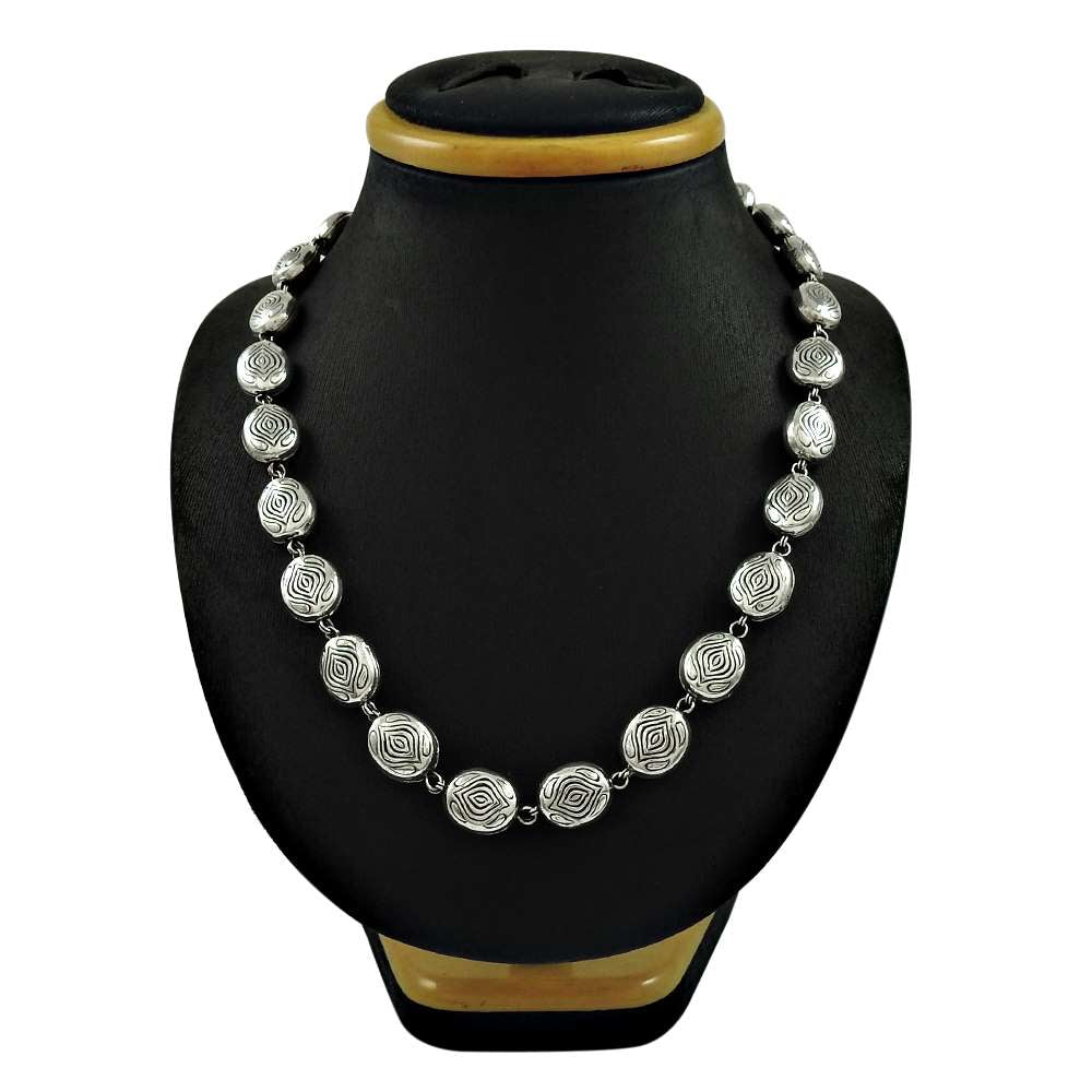 925 Sterling Silver Handcrafted Jewelry Cluster Necklace H1