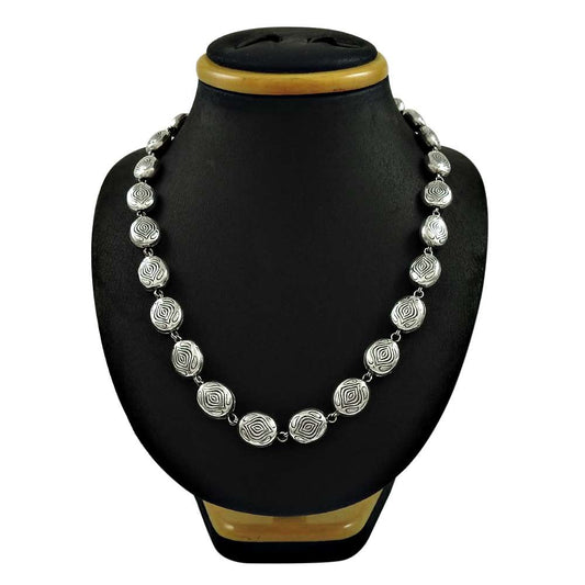 925 Sterling Silver Handcrafted Jewelry Cluster Necklace H1