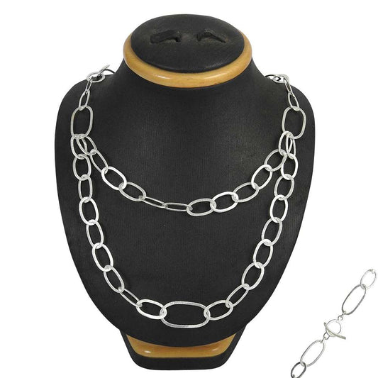 Good-Looking 925 Sterling Silver Necklace Handmade Jewelry E3