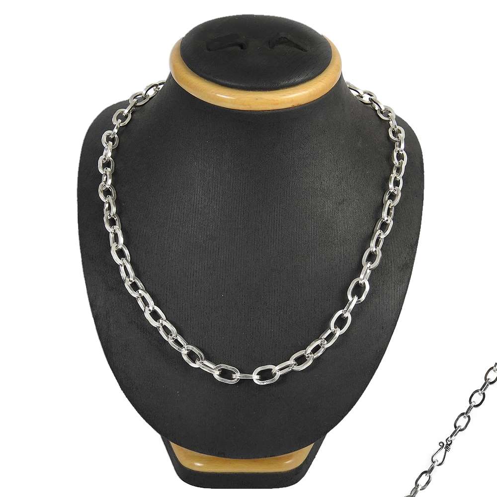 Handmade Indian Jewelry 925 Solid Sterling Silver Cluster Chain Necklace I6