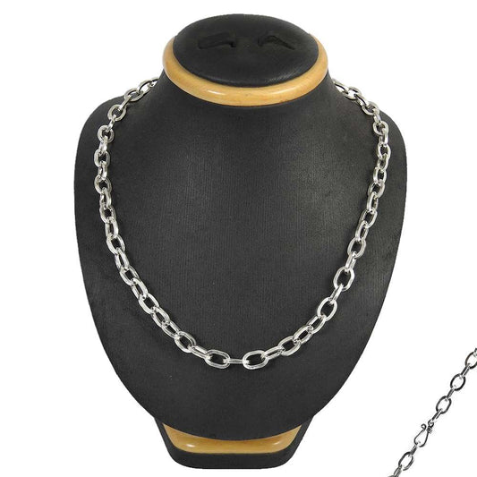 Handmade Indian Jewelry 925 Solid Sterling Silver Cluster Chain Necklace I6