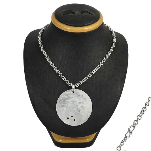 Indian Artisan Jewelry 925 Solid Sterling Silver Cluster Necklace K6