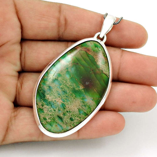 Gift For Her 925 Sterling Silver Natural Resolite Gemstone Pendant Bohemian U30