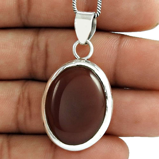 Anniversary Gift For Her Natural Jasper Gemstone Pendant Bohemian 925 Silver G25