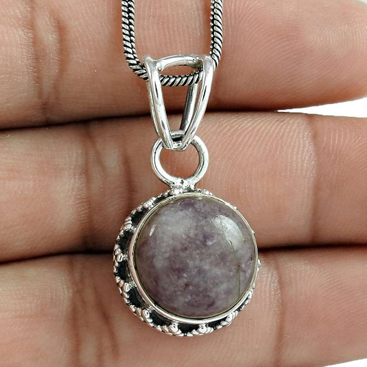Birthday Gift For Her Natural Star Ruby Gemstone Pendant Boho 925 Silver O7