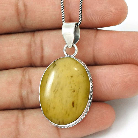 Gift For Her 925 Sterling Silver Natural Aventurine Gemstone Pendant Vintage V33