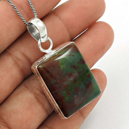 Natural Eudialyte Gemstone 925 Sterling Silver Pendant Tribal For Women K39