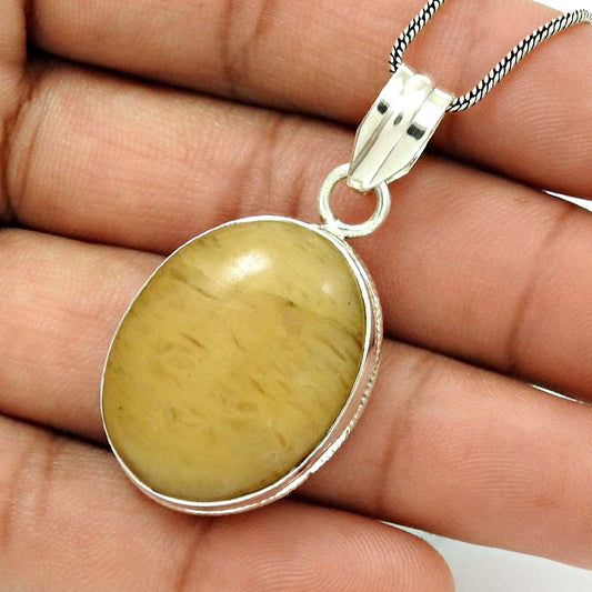 Natural Aventurine Gemstone Pendant Stylish 925 Sterling Silver Jewelry C3