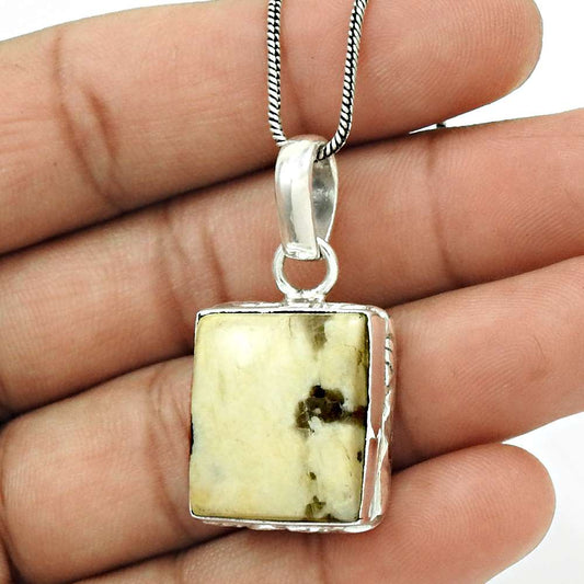 Anniversary Gift For Her Natural Peanut Wood Pendant Stylish 925 Silver D9