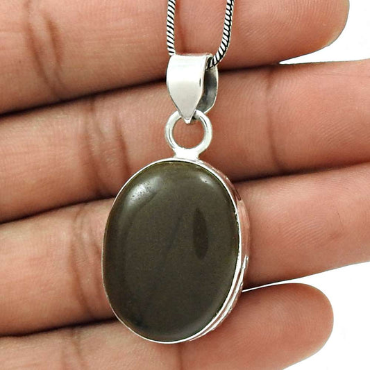 Natural Jasper Gemstone Jewelry 925 Sterling Silver Pendant Boho For Women R7
