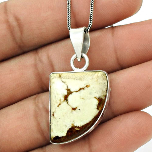 Natural Septarian Gemstone 925 Sterling Silver Pendant Ethnic For Women K10