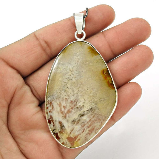 Gift For Women Pendant Ethnic 925 Sterling Silver Natural Fuchsite Gemstone D12