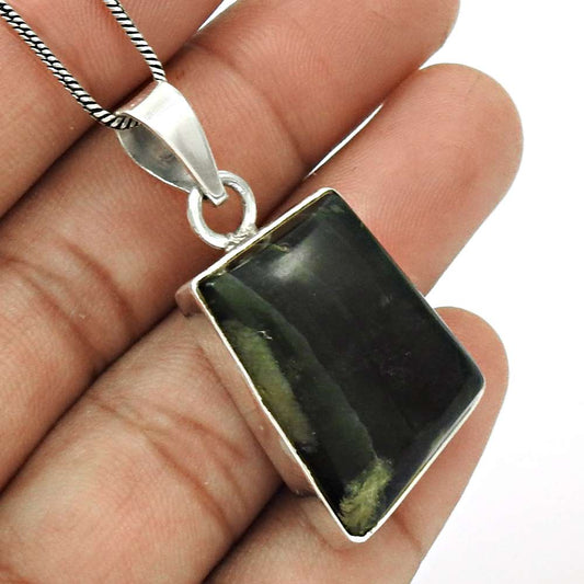 Natural Picasso Jasper Gemstone 925 Sterling Silver Pendant Tribal For Women U12
