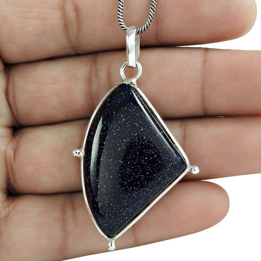 Natural Sunstone Gemstone Pendant Bohemian 925 Sterling Silver For Girls Y10