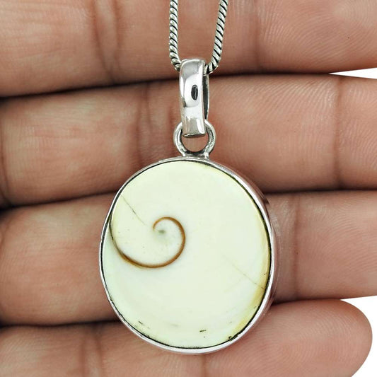 Halloween Gift 925 Sterling Silver Natural Shiva Eye Gemstone Pendant J14