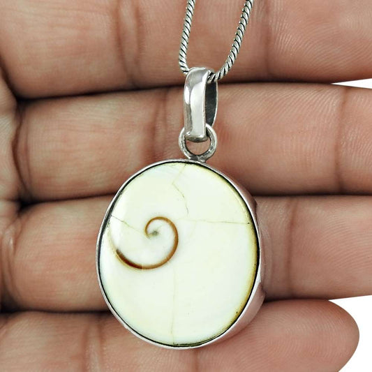 Natural Shiva Eye Gemstone Pendant 925 Sterling Silver Indian Jewelry M14