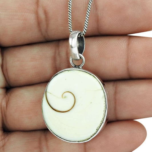 Halloween Gift Natural Shiva Eye Gemstone Pendant 925 Sterling Silver O14