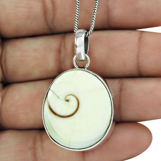 Gift For Women Pendant Boho 925 Sterling Silver Natural Shiva Eye Gemstone B92