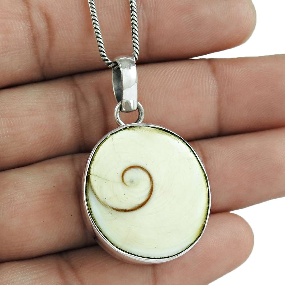Natural Shiva Eye Gemstone Pendant 925 Sterling Silver Jewelry For Women R14