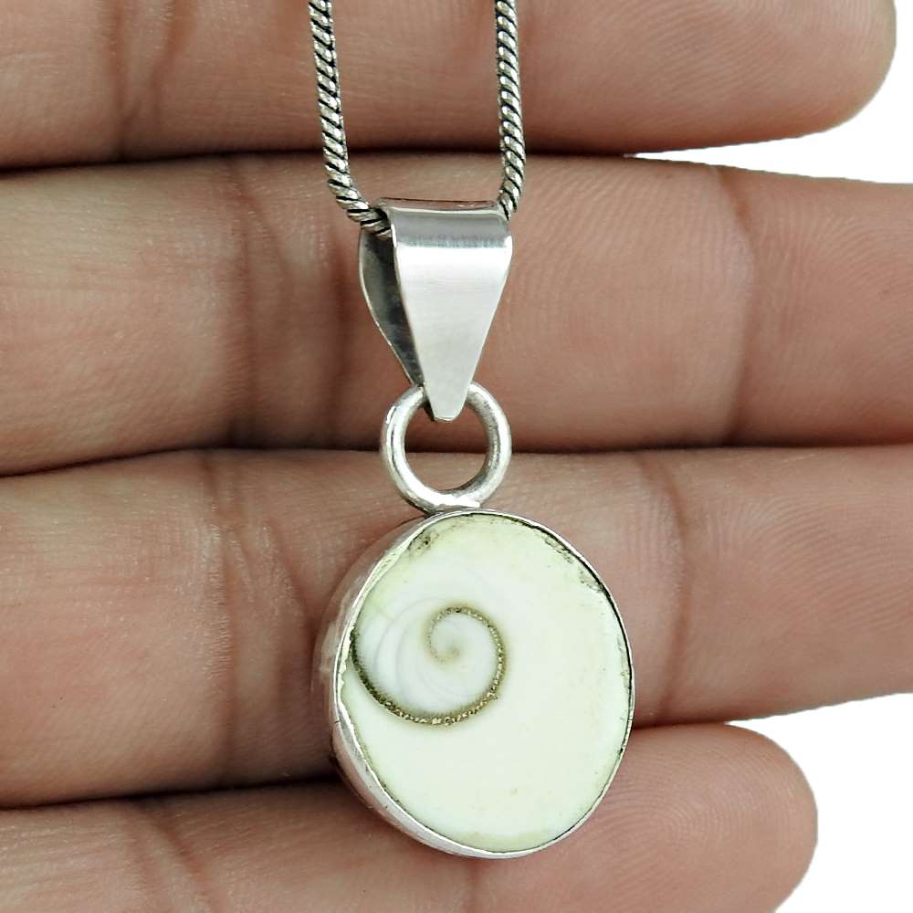 Anniversary Gift For Her Natural Shiva Eye Gemstone Pendant Boho 925 Silver V2