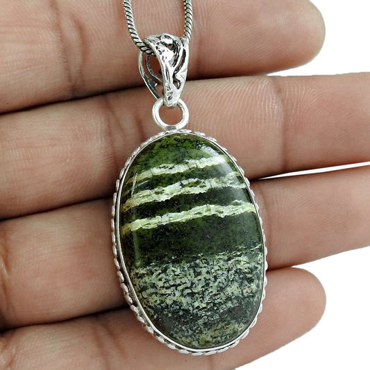 Halloween Gift Natural Star Galaxy Jasper Gemstone Pendant 925 Silver L8