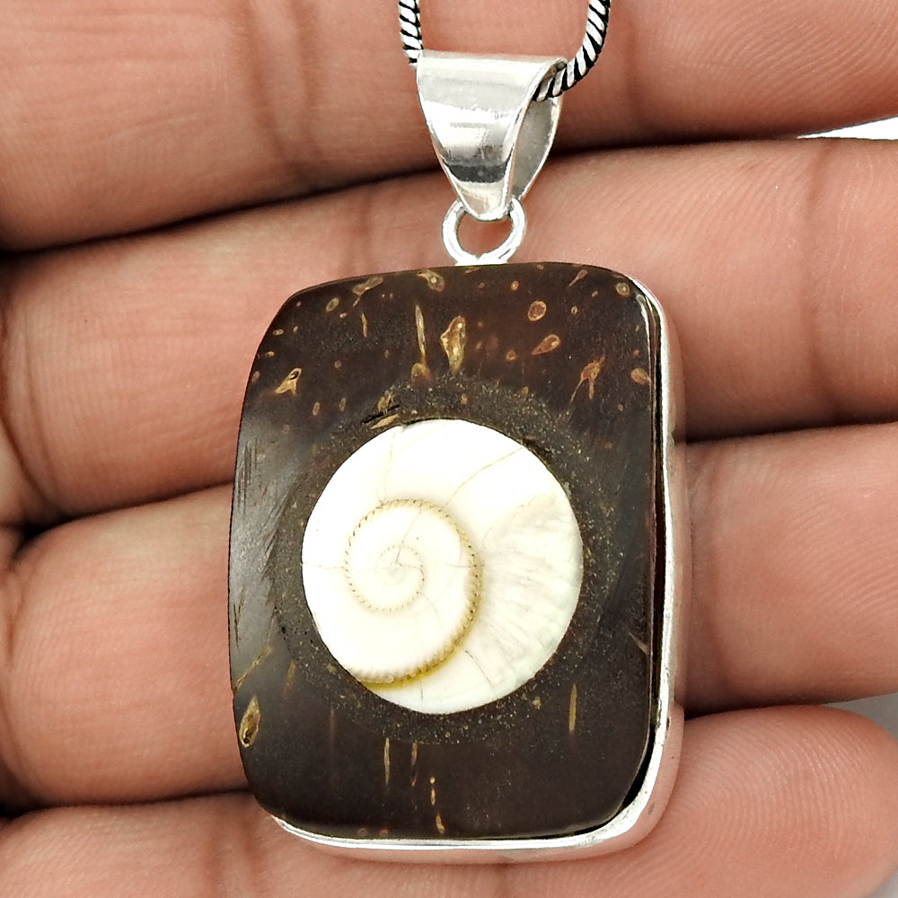 Christmas Gift 925 Sterling Silver Natural Shiva Eye Gemstone Pendant Z5