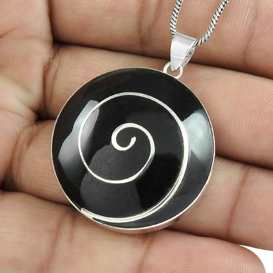Artisan 925 Solid Sterling Silver Jewelry Pendant Enamel U2