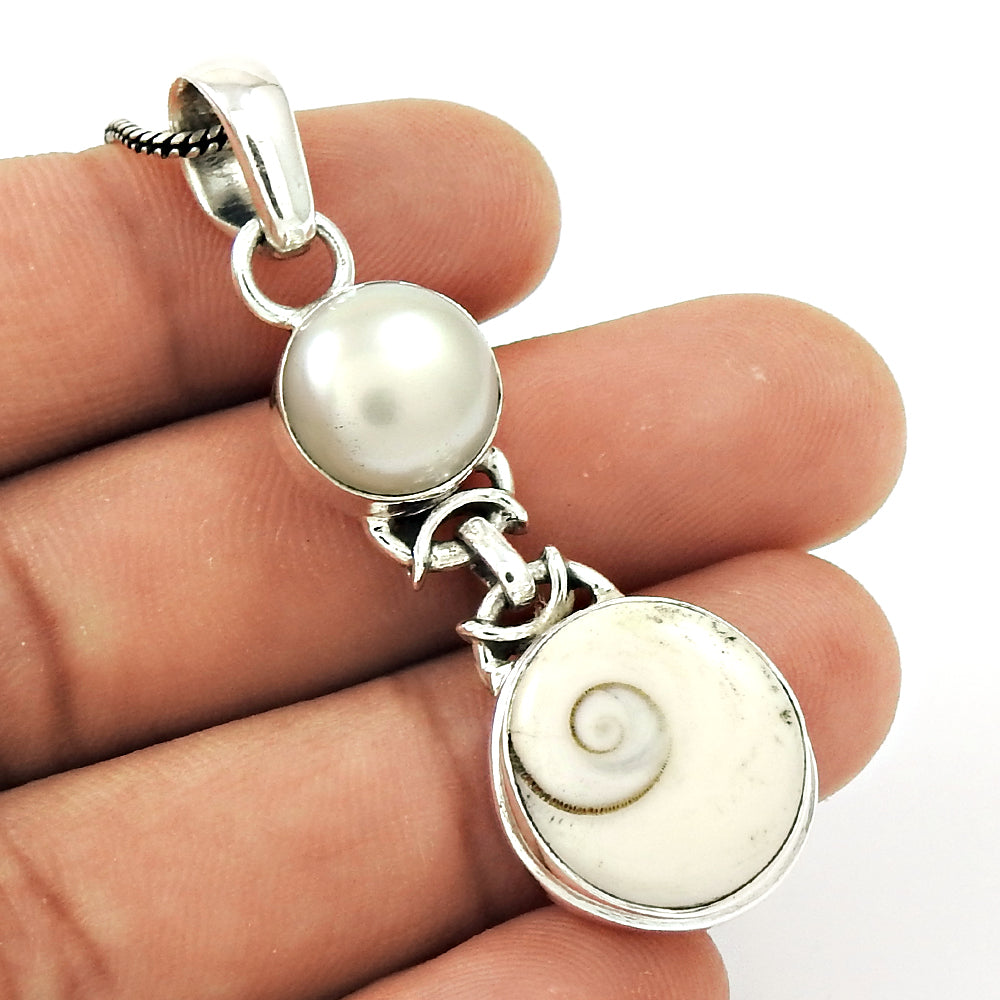 Natural Shiva Eye Gemstone Pendant 925 Sterling Silver Christmas Gift Jewelry W6