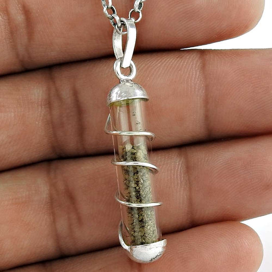 Pendant Sand 925 Solid Sterling Silver Handmade Indian Jewelry J23