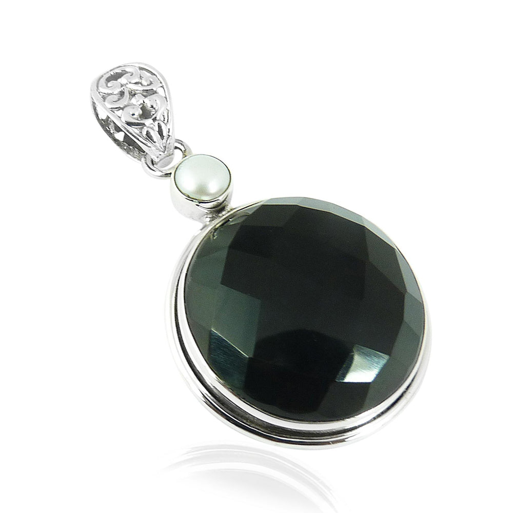 Natural Onyx Gemstone Pendant 925 Sterling Silver Christmas Gift Jewelry S10