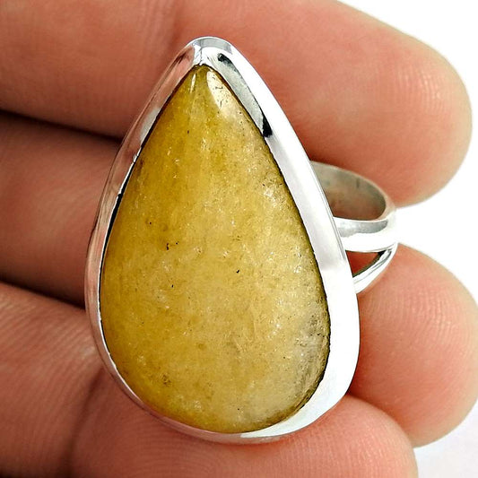 Gift For Her Natural Jasper Cocktail Bohemian Ring Size 7 925 Silver L38