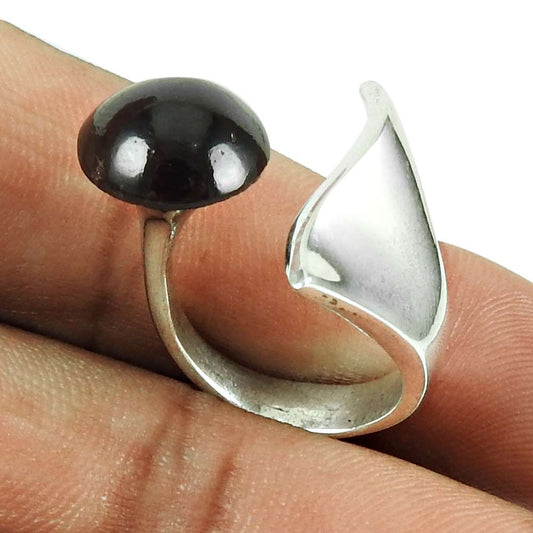 925 Sterling Silver Vintage Jewellery Dainty Garnet Gemstone Ring