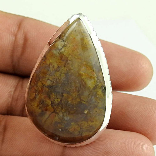 Woman Gift Natural Brecciated Mookaite Gemstone Ring Size 6 925 Silver B7